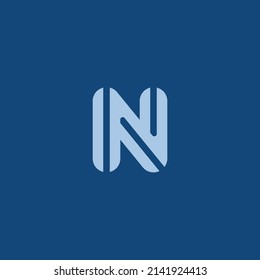Letter N logo vector template. Abstract flat icon symbol logotype in minimal style.