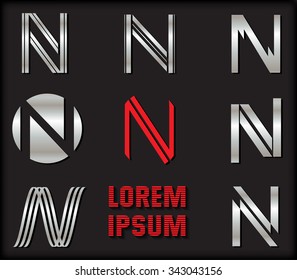 Letter N logo.Alphabet logo design.Vector template.