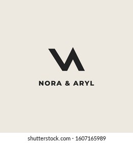 letter A and N logos with a unique concept