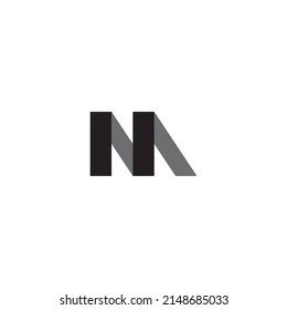 
Letter N and M fold simple symbol logo vector