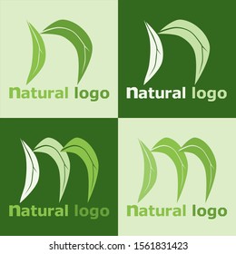 Letter N and M Leaf logos are suitable for all companies, and are easy to use on all media - Vector