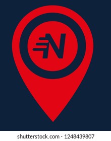 letter N and map pin. logo concept. Designed for your web site design, logo, app, UI