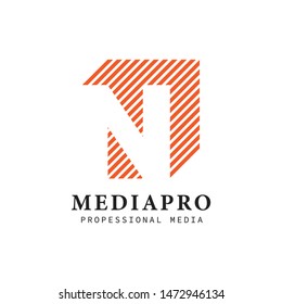Letter N mediapro logo icon design template elements
