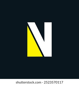 Letter N Minimal Business Logo | Multicolor N Letter Typography Symbol