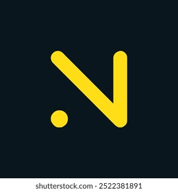 Letter N Minimal Dot Logo | Colorful N Letter Typography Design