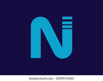 Letter N minimal logo icon design