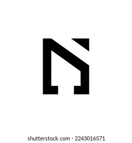 Letter N modern and abstract logo design