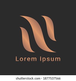 Letter N modern elegant logo design 
