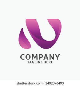 Letter N modern logo design. initial N logo inspiration