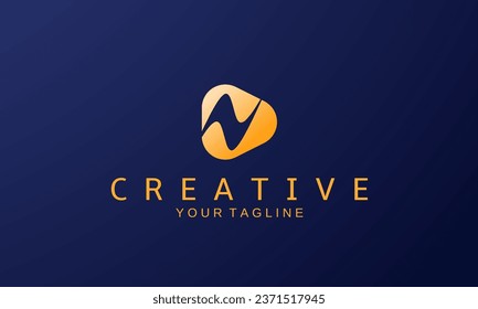 Letter N modern logo design template elements