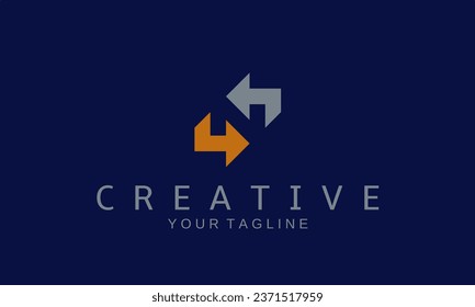Letter N modern logo design template elements