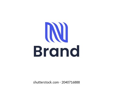 Letter N Modern Logo Template Vector. N monogram logo vector. N symbol vector.
