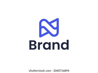 Letter N Modern Logo Template Vector. N monogram logo vector. N symbol vector.

