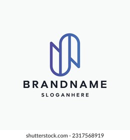 Letra N Vector De Plantilla De Logotipo Moderno. N vector de logotipo de monograma.
