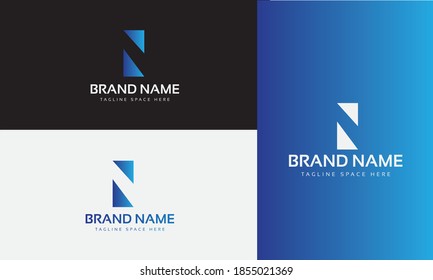 Letter N modern minimalist Icon Vector Logo Template Illustration Design