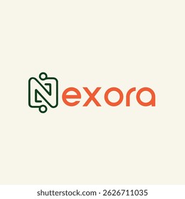 Letra N Logotipo de tecnología moderna con Plantilla de Vector de elemento de Tablero 