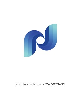 Icono de diseño de logotipo de degradado de monograma de letra N