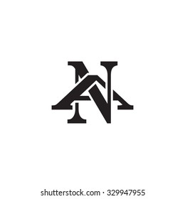 letter A and N monogram logo