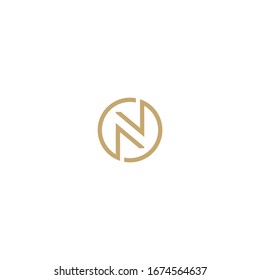 Letter N monogram logo design vector