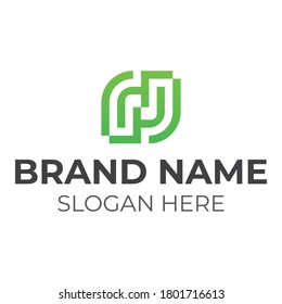Letra N Vector De Diseño De Logotipo Monograma Para Empresa