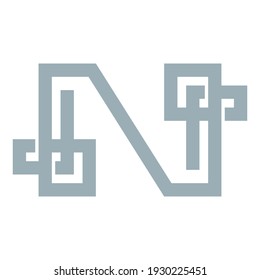 Letter N Monogram Logo Design