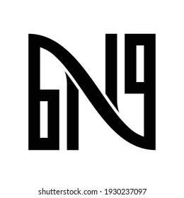 Letter N Monogram Logo Design