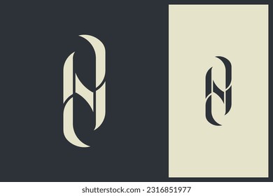 letter n monogram logo design