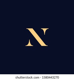 Letter N monogram logo template