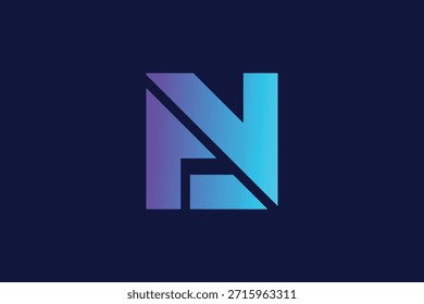Plantilla de diseño de Vector de logotipo de monograma letra N
