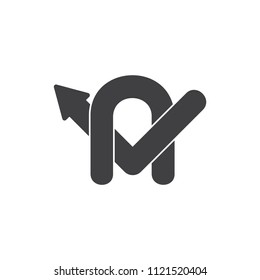letter n motion arrow design logo vector
