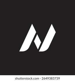 Letter N or AN or NA initial logo monogram.