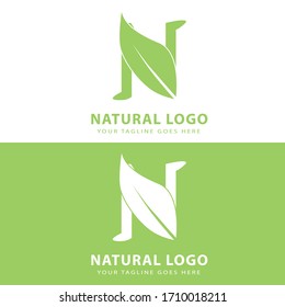 Letter N Natural Logo Template