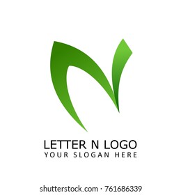 letter n nature logo