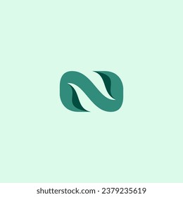 Letter N Nature Logo Design. N Initial Logo Vector