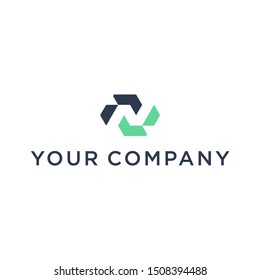 Letter N negative space logo for multiple business