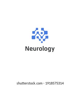 Letter N Neuro Concept, Connected hexagon Lines Neuro System Network, Neurology, Molecular, Brain, Lab biology neurology