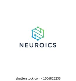 Letter N Neuron Logo Design Template Icon