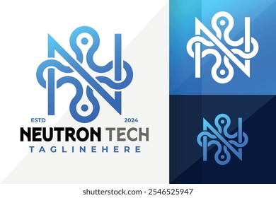Letter N Neutron Logo Icon Vector Design