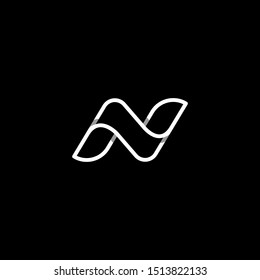 Letter N NN Logo Design Simple Vector