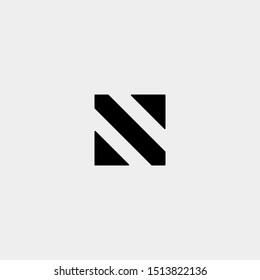 Letter N NN Logo Design Simple Vector