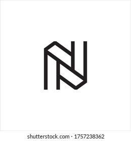 Letter N or NN monogram logo design vector.