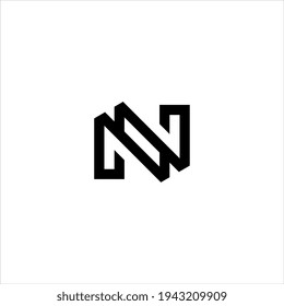 Letter N or NN monogram logo design vector.