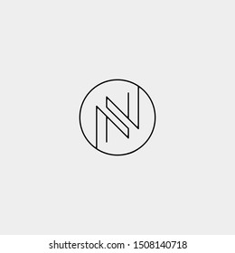 Letter N NN Z ZZ Monogram Logo Design Minimal Icon