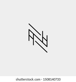 Letter N NN Z ZZ Monogram Logo Design Minimal Icon