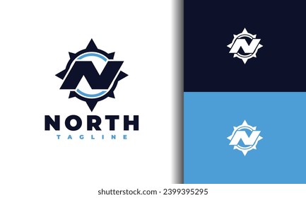 letter N north compass logo