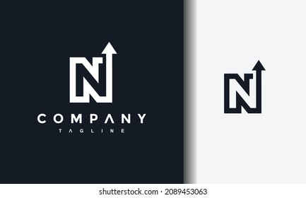 logotipo de la letra N de norte