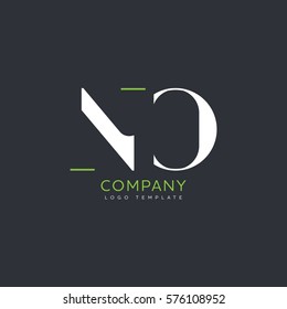 Letter N O initial logo