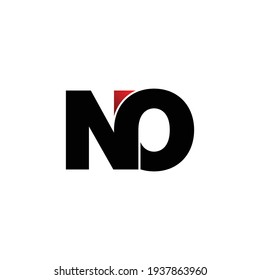 Letter N O simple logo design vector