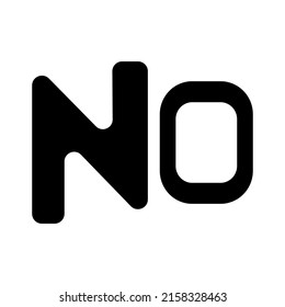 letter n o word flat vector icon