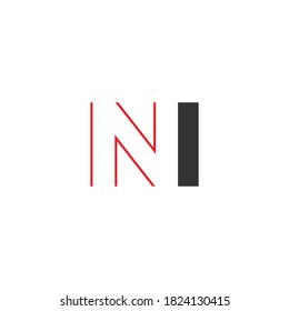 Letter N on square design concept